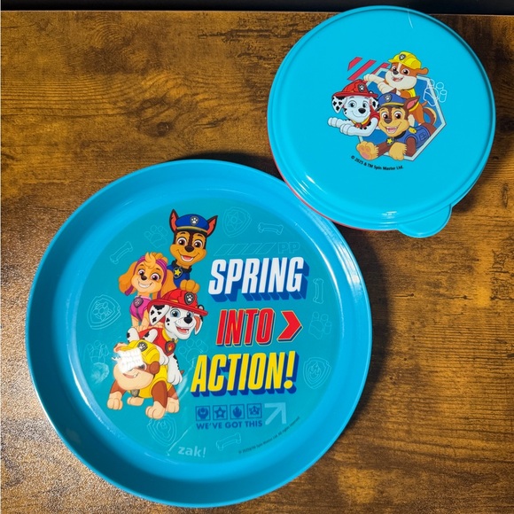 Children’s Character 2 Piece Snack Plate and Covered Bowl - Picture 4 of 4